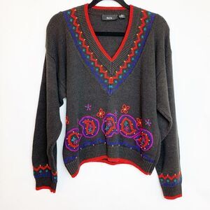 Pasta Vintage V-neck Sweater Large